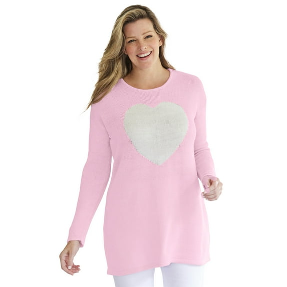 Woman Within Women's Plus Size Motif Sweater