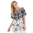 thumbnail image 1 of Woman Within Plus Size Ruffle Tee, 1 of 6