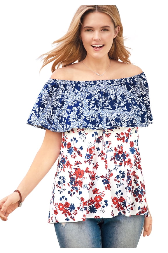 Plus Size Ruffle Tee