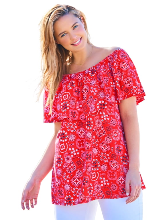 Plus Size Ruffle Tee