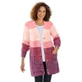 thumbnail image 1 of Woman Within Plus Size Ombre Shaker Cardigan Sweater, 1 of 6