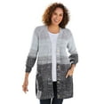 thumbnail image 1 of Woman Within Plus Size Ombre Shaker Cardigan Sweater, 1 of 6