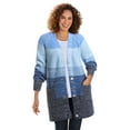 thumbnail image 1 of Woman Within Plus Size Ombre Shaker Cardigan Sweater, 1 of 6