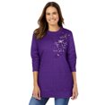 thumbnail image 1 of Woman Within Plus Size Patchwork Embroidered Top, 1 of 5