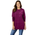 thumbnail image 1 of Woman Within Plus Size Patchwork Embroidered Top, 1 of 5