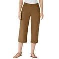thumbnail image 1 of Woman Within Plus Size Perfect 5-Pocket Back-Elastic Denim Capri, 1 of 3