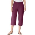 thumbnail image 1 of Woman Within Plus Size Perfect 5-Pocket Back-Elastic Denim Capri, 1 of 3