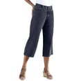 thumbnail image 1 of Woman Within Plus Size Perfect 5-Pocket Back-Elastic Denim Capri, 1 of 3