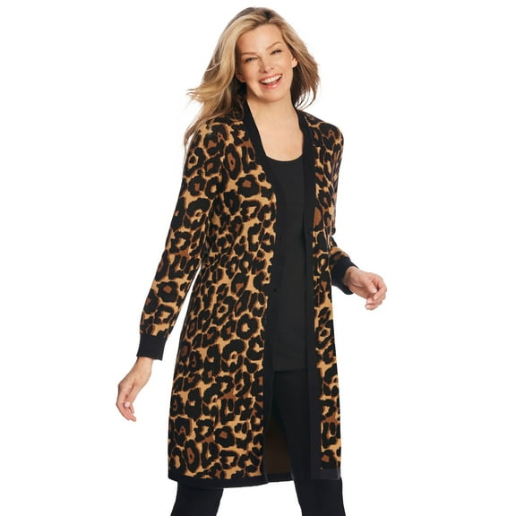 Woman Within Plus Size Perfect Cotton Duster Sweater