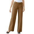 thumbnail image 1 of Woman Within Plus Size Perfect Wide-Leg All-Cotton Denim Five-Pocket Jeans, 1 of 4