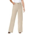 thumbnail image 1 of Woman Within Plus Size Perfect Wide-Leg All-Cotton Denim Five-Pocket Jeans, 1 of 6