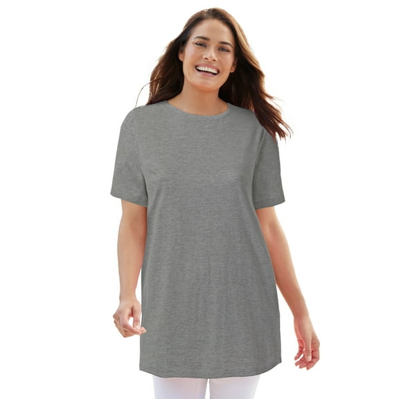 Woman Within Plus Size Perfect Crewneck Tunic