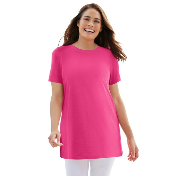 Woman Within Plus Size Perfect Crewneck Tunic