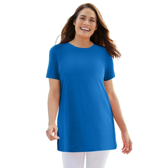 Woman Within Plus Size Perfect Crewneck Tunic
