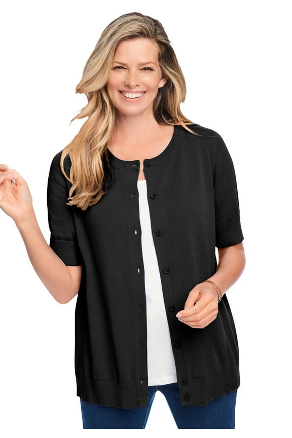 Plus Size Perfect Elbow-Length Sleeve Cardigan Sweater