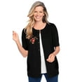 thumbnail image 1 of Woman Within Women's Plus Size Perfect Elbow-Length Sleeve Cardigan, 1 of 6