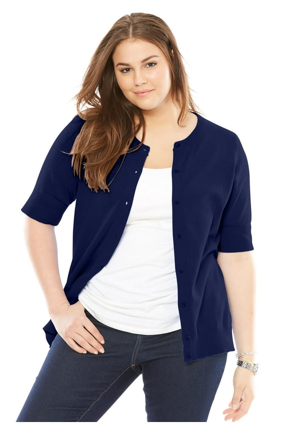 Plus Size Perfect Elbow-Length Sleeve Cardigan Sweater