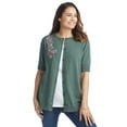 thumbnail image 1 of Woman Within Plus Size Perfect Elbow-Length Sleeve Cardigan, 1 of 6