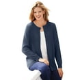 thumbnail image 1 of Woman Within Plus Size Perfect Long-Sleeve Cardigan Sweater, 1 of 3