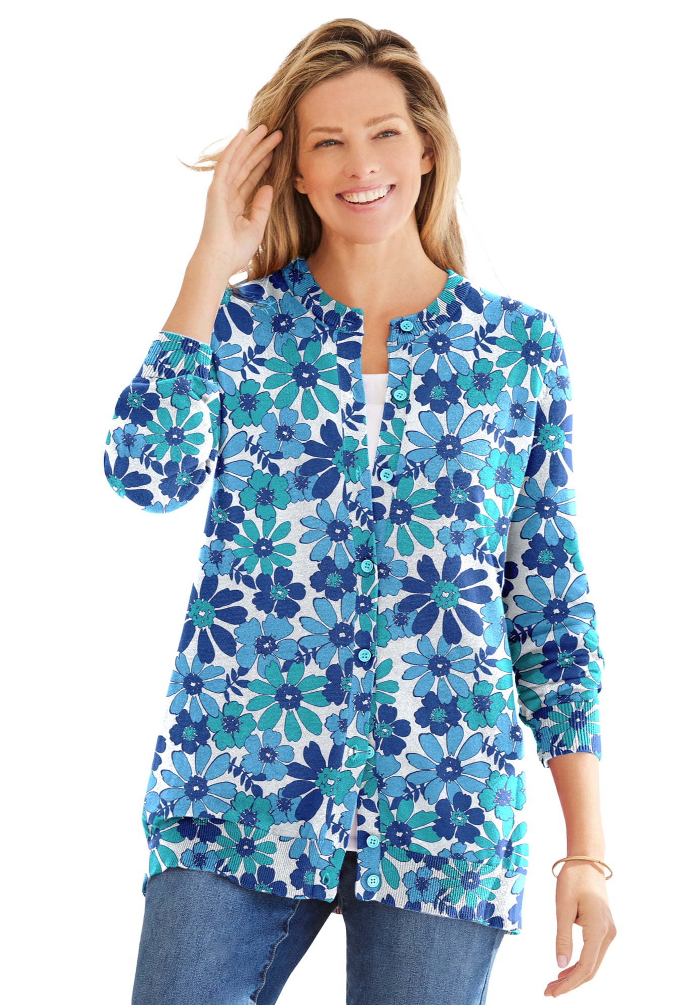 Plus Size Long Sleeve Tie Waist Cardigan main image 0