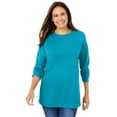 thumbnail image 1 of Woman Within Plus Size Perfect Long-Sleeve Crewneck Tee (Petite Available), 1 of 5