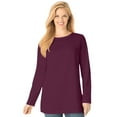thumbnail image 1 of Woman Within Plus Size Perfect Long-Sleeve Crewneck Tee (Petite Available), 1 of 3