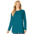 thumbnail image 1 of Woman Within Plus Size Perfect Long-Sleeve Crewneck Tee (Petite Available), 1 of 3