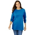 thumbnail image 1 of Woman Within Plus Size Perfect Long-Sleeve Crewneck Tee (Petite Available), 1 of 6