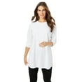 thumbnail image 1 of Woman Within Plus Size Perfect Long-Sleeve Crewneck Tunic, 1 of 5