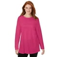 thumbnail image 1 of Woman Within Plus Size Perfect Long-Sleeve Crewneck Tunic, 1 of 6