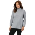 thumbnail image 1 of Woman Within Plus Size Perfect Long-Sleeve Mockneck Tee (Petite Available), 1 of 5