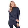 thumbnail image 1 of Woman Within Plus Size Perfect Long-Sleeve Mockneck Tee, 1 of 3