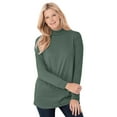 thumbnail image 1 of Woman Within Plus Size Perfect Long-Sleeve Mockneck Tee (Petite Available), 1 of 3