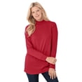 thumbnail image 1 of Woman Within Plus Size Petite Perfect Long-Sleeve Mockneck Tee, 1 of 5