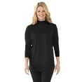 thumbnail image 1 of Woman Within Plus Size Perfect Long-Sleeve Mockneck Tee (Petite Available), 1 of 6