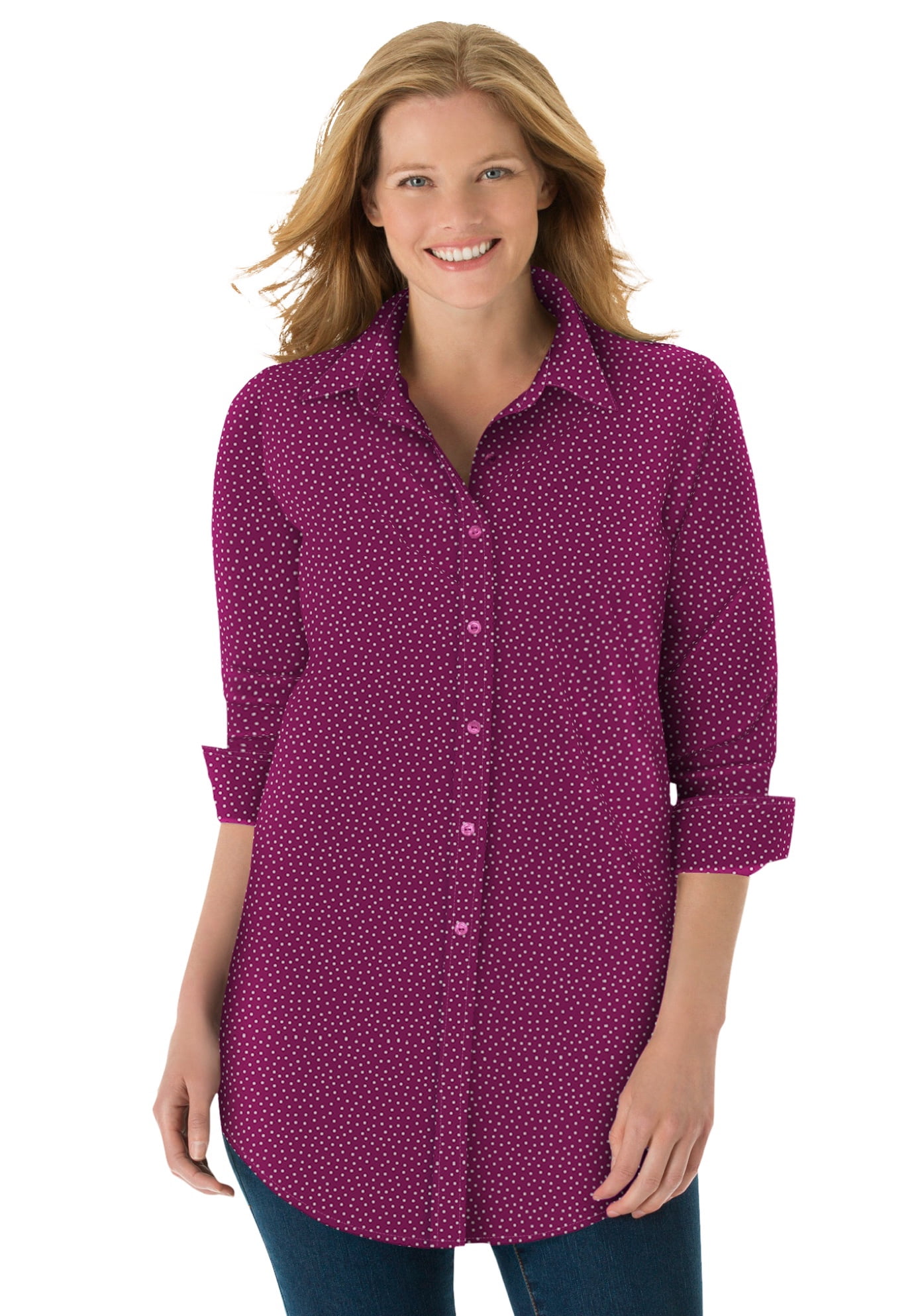 Literary Simple Long Sleeve Plus Size Women's Clothing