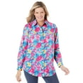thumbnail image 1 of Woman Within Women's Plus Size Perfect Long Sleeve Shirt, 1 of 6