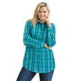 thumbnail image 1 of Woman Within Plus Size Petite Perfect Long Sleeve Shirt, 1 of 3