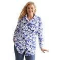 thumbnail image 1 of Woman Within Plus Size Petite Perfect Long Sleeve Shirt, 1 of 6