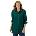 thumbnail image 1 of Woman Within Plus Size Petite Perfect Long Sleeve Shirt, 1 of 4