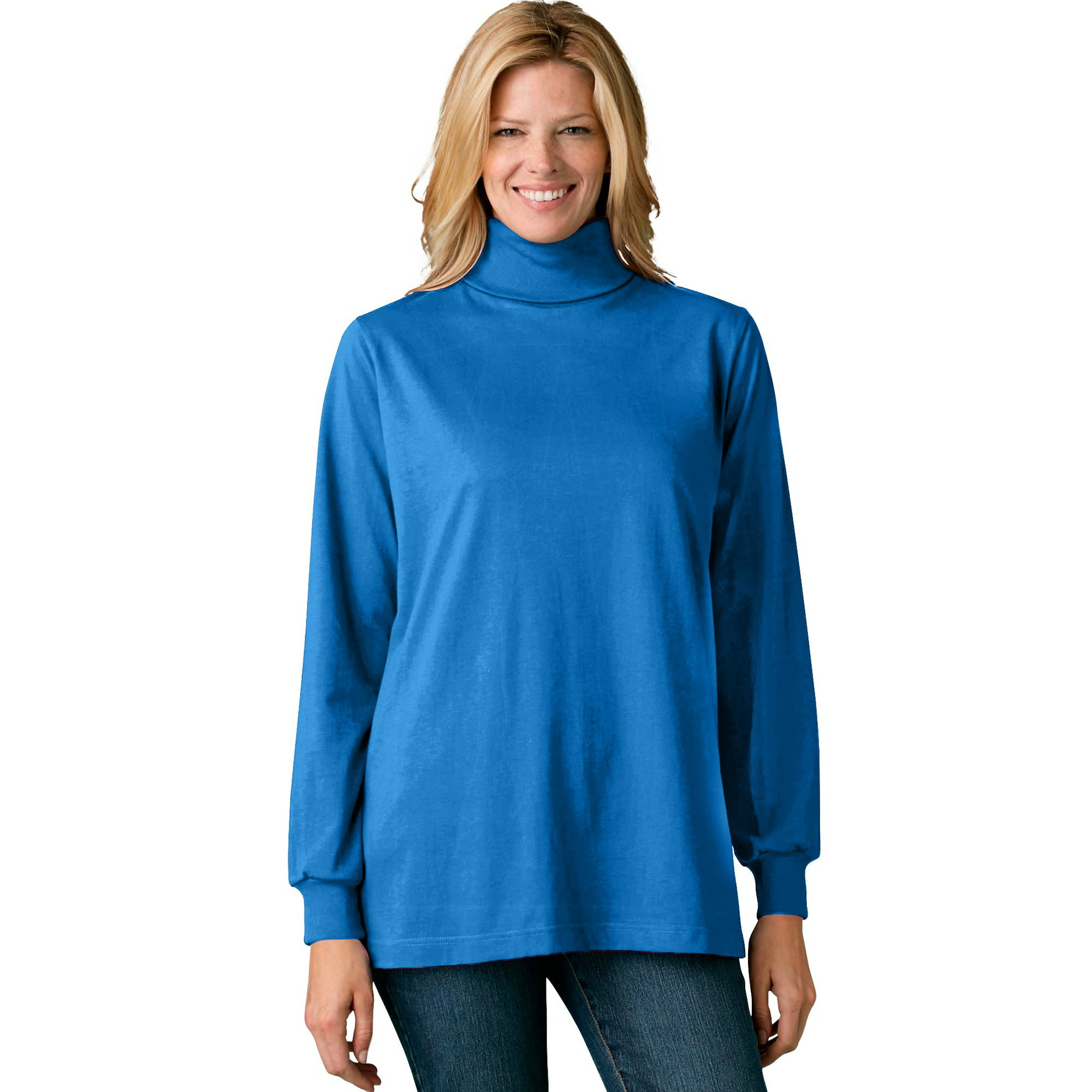Plus Size Women's Perfect Long-Sleeve Turtleneck Tee by Woman Within in Black (Size 4X)