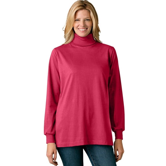 Woman Within Plus Size Perfect Long-Sleeve Turtleneck Tee (Petite Available)