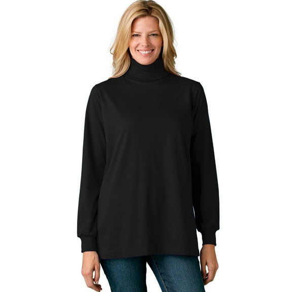 Woman Within Plus Size Perfect Long-Sleeve Turtleneck Tee (Petite Available)
