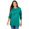 thumbnail image 1 of Woman Within Plus Size Perfect Long-Sleeve V-Neck Tee, 1 of 6