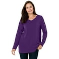 thumbnail image 1 of Woman Within Plus Size Perfect Long-Sleeve V-Neck Tee, 1 of 6