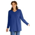 thumbnail image 1 of Woman Within Plus Size Perfect Long-Sleeve V-Neck Tunic, 1 of 6