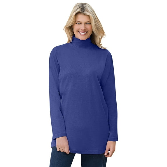 Woman Within Plus Size Perfect Mockneck Tunic
