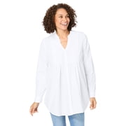 Woman Within Plus Size Perfect Pintuck Tunic