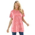 thumbnail image 1 of Woman Within Plus Size Perfect Printed Crewneck Tunic, 1 of 6