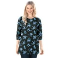 thumbnail image 1 of Woman Within Plus Size Perfect Printed Long-Sleeve Crewneck Tee, 1 of 6